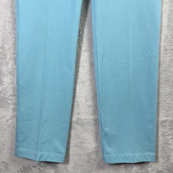 St John Sport Jeans Bright Blue Women's 4 Straight Leg Pants FLAWS* Cotton Blend - Picture 3 of 16
